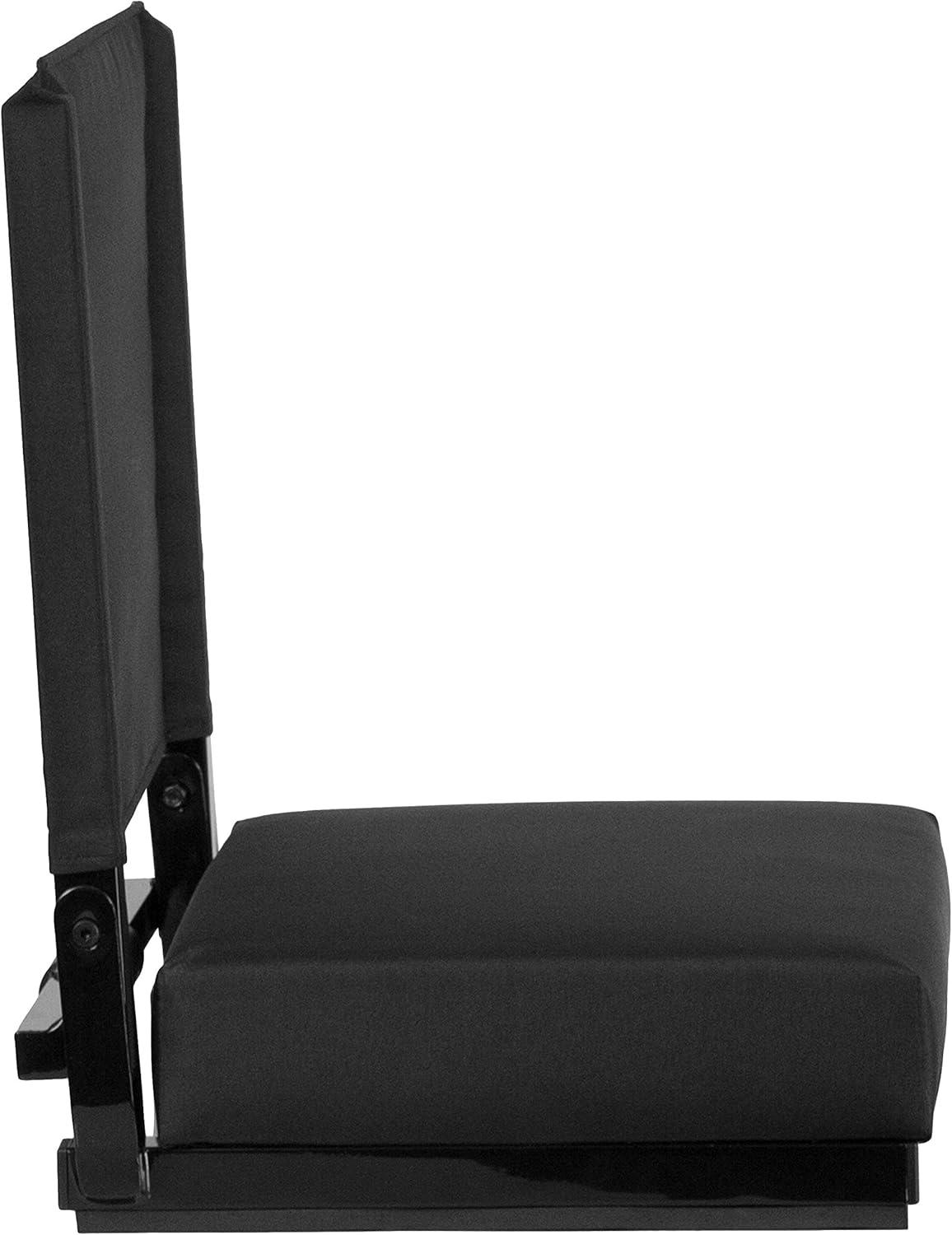 image:imageFlash Furniture Grandstand Portable Stadium Seats for Bleachers or Benches Folding Padded Stadium Chairs with Handle Pack of 2 500 lb Weight Capacity BlueBlack