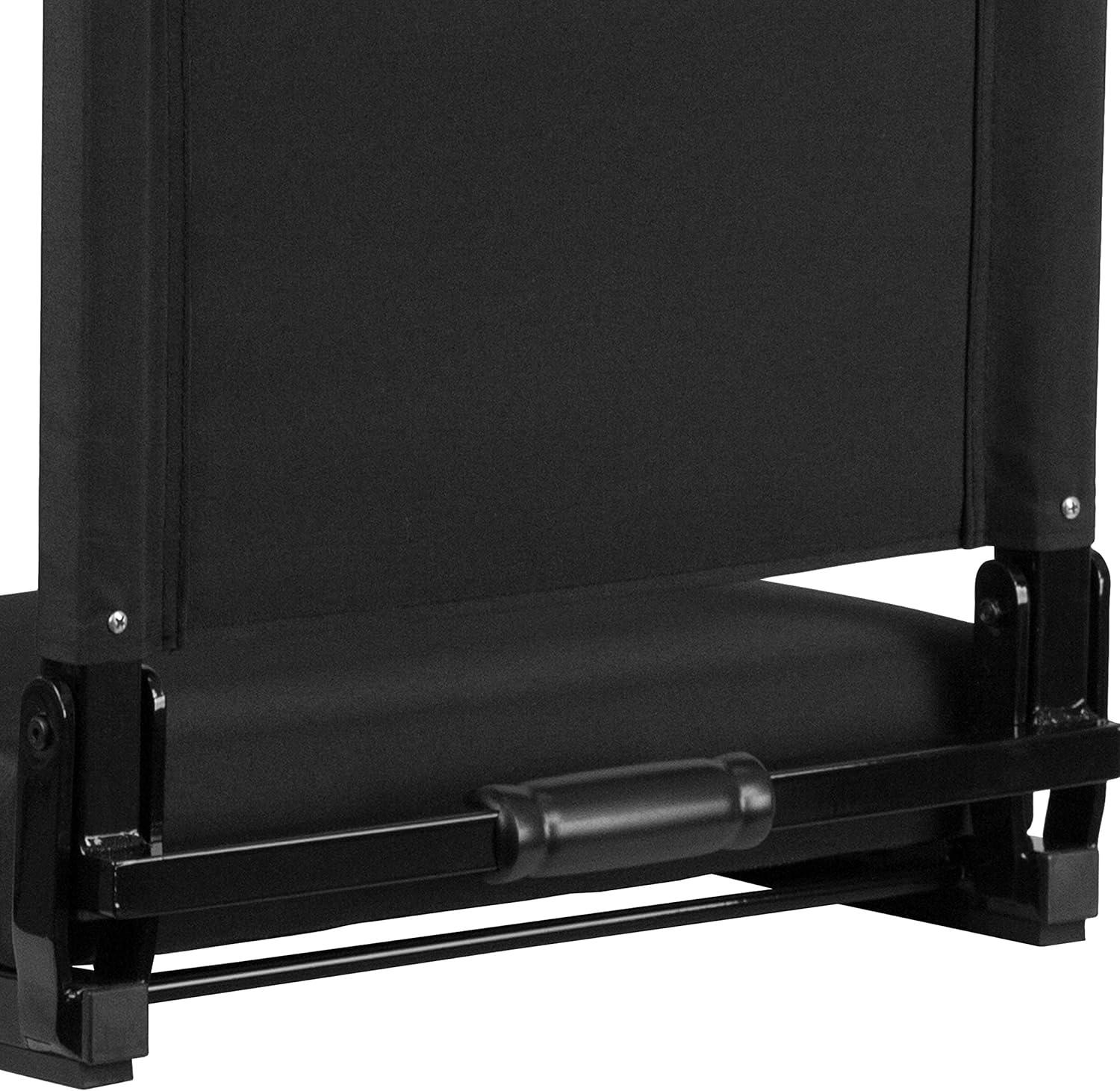 image:imageFlash Furniture Grandstand Portable Stadium Seats for Bleachers or Benches Folding Padded Stadium Chairs with Handle Pack of 2 500 lb Weight Capacity BlueBlack