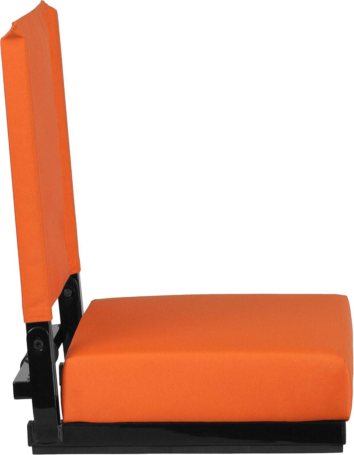image:imageFlash Furniture Grandstand Portable Stadium Seats for Bleachers or Benches Folding Padded Stadium Chairs with Handle Pack of 2 500 lb Weight Capacity BlueOrange