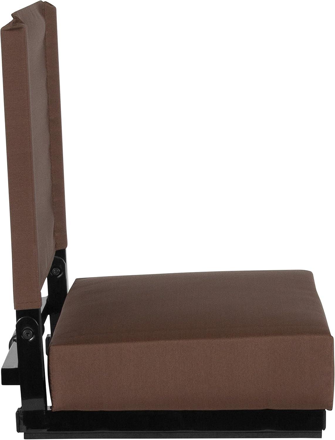 image:imageFlash Furniture Grandstand Portable Stadium Seats for Bleachers or Benches Folding Padded Stadium Chairs with Handle Pack of 2 500 lb Weight Capacity BlueBrown