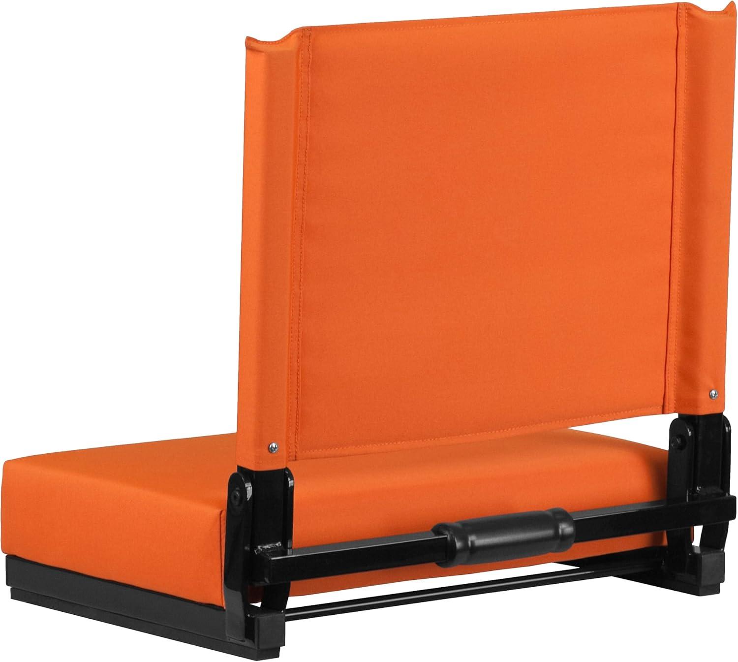 image:imageFlash Furniture Grandstand Portable Stadium Seats for Bleachers or Benches Folding Padded Stadium Chairs with Handle Pack of 2 500 lb Weight Capacity BlueOrange