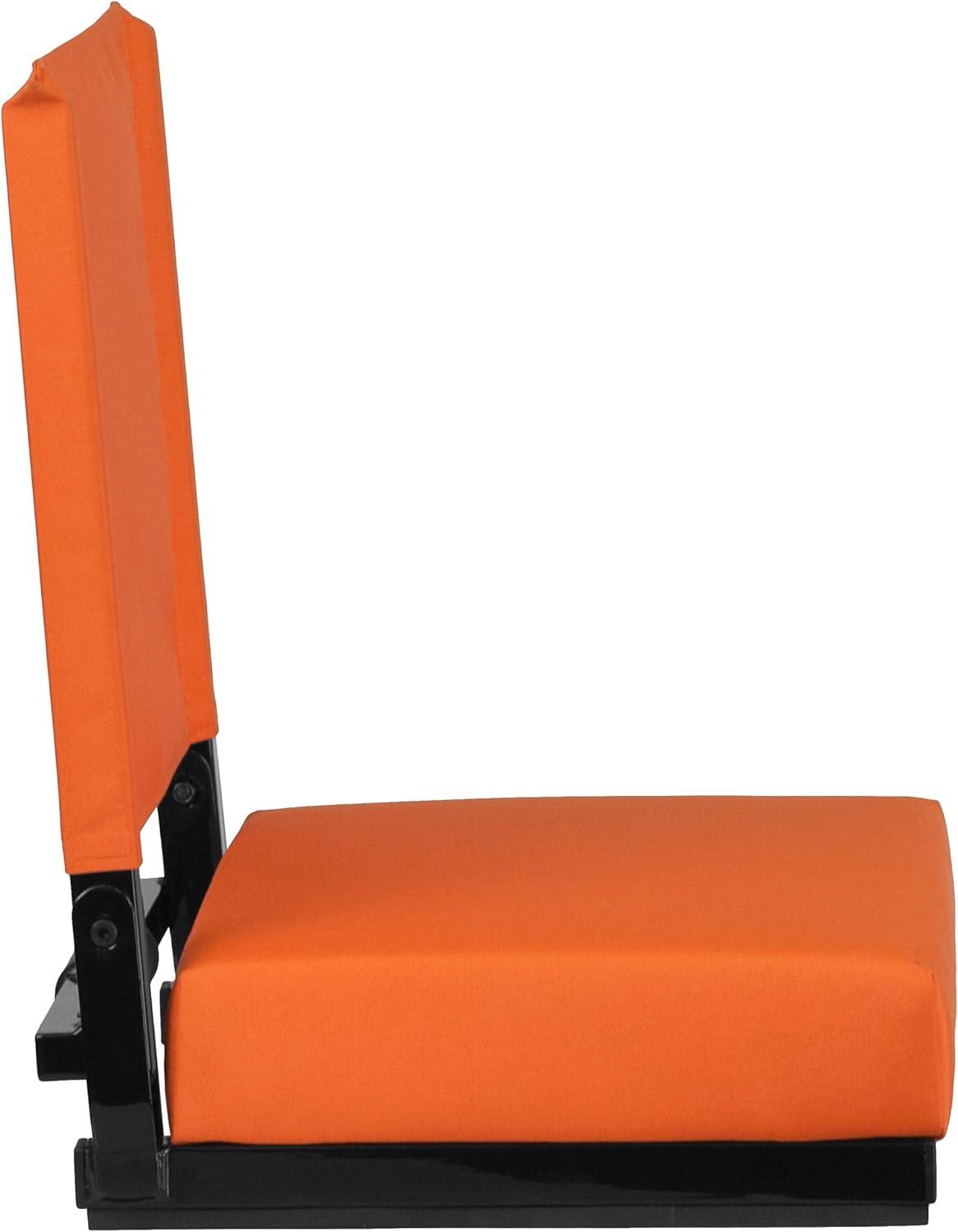 image:imageFlash Furniture Grandstand Portable Stadium Seats for Bleachers or Benches Folding Padded Stadium Chairs with Handle Pack of 2 500 lb Weight Capacity BlueOrange