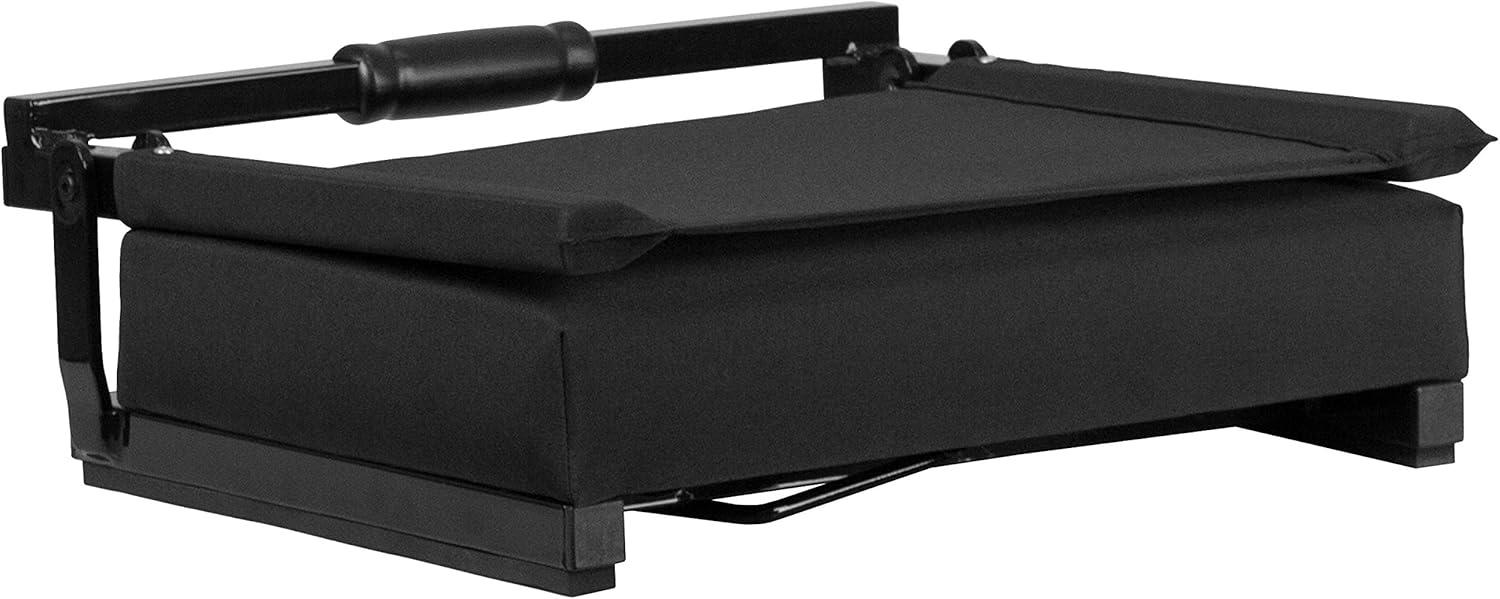 image:imageFlash Furniture Grandstand Portable Stadium Seats for Bleachers or Benches Folding Padded Stadium Chairs with Handle Pack of 2 500 lb Weight Capacity BlueBlack