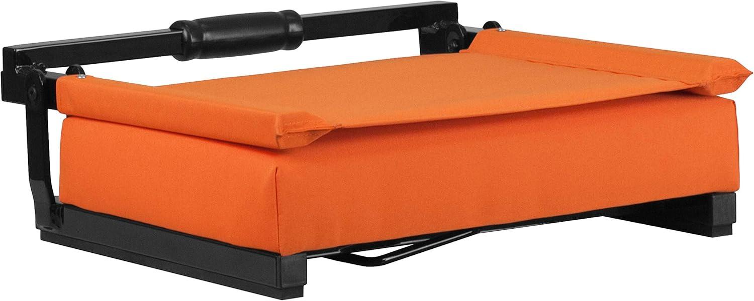 image:imageFlash Furniture Grandstand Portable Stadium Seats for Bleachers or Benches Folding Padded Stadium Chairs with Handle Pack of 2 500 lb Weight Capacity BlueOrange