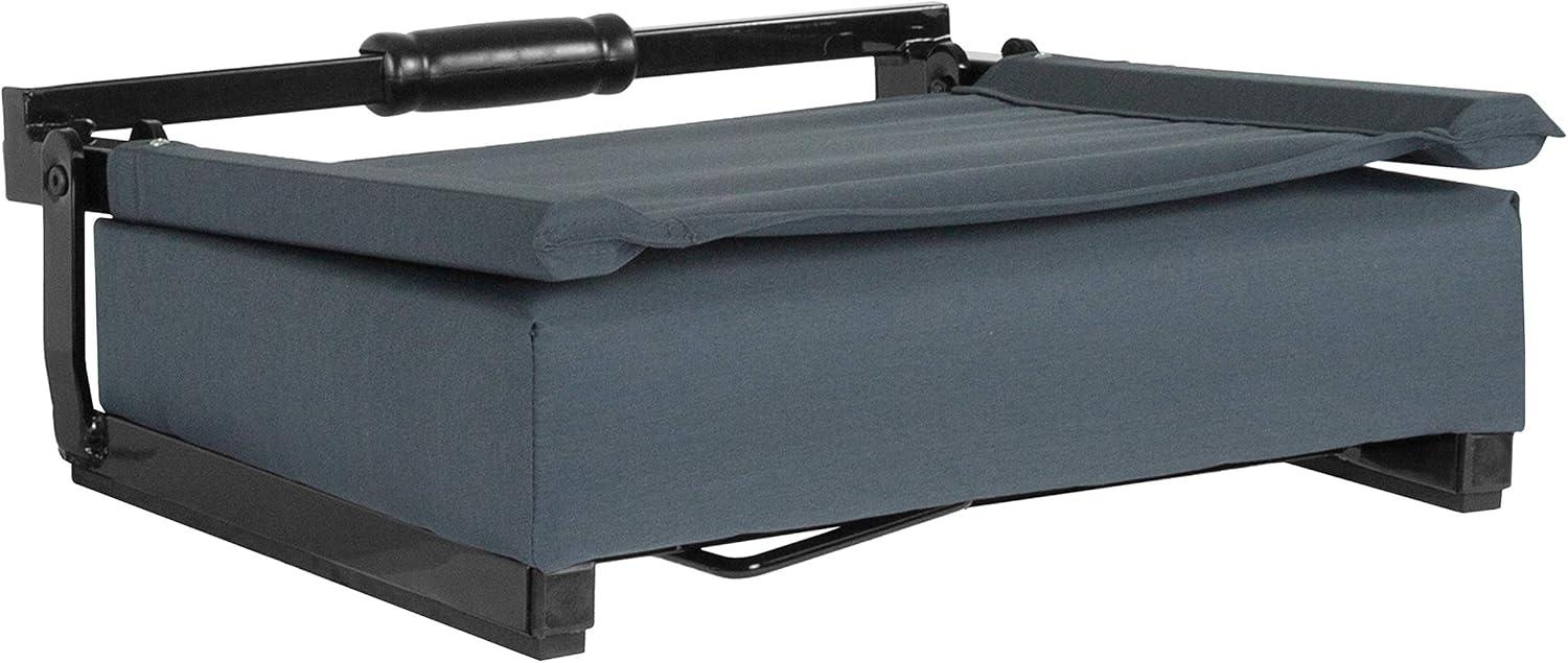 image:imageFlash Furniture Grandstand Portable Stadium Seats for Bleachers or Benches Folding Padded Stadium Chairs with Handle Pack of 2 500 lb Weight Capacity BlueDark Blue