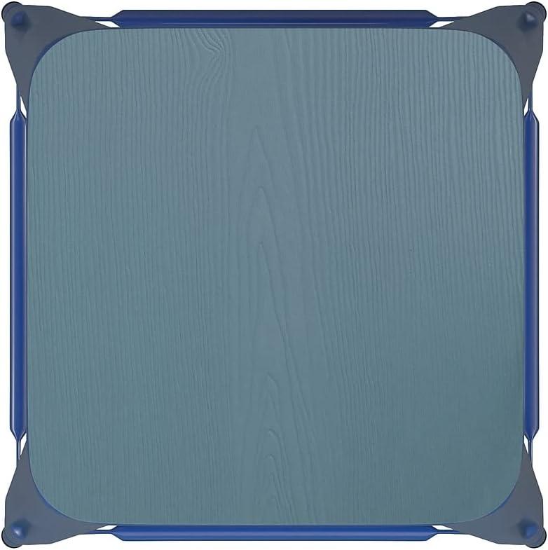 image:imageFlash Furniture Kai Commercial Grade IndoorOutdoor Bar Height Stool Silver Metal Frame Gray Poly Resin Seat 30 High BacklessBlueTealblue