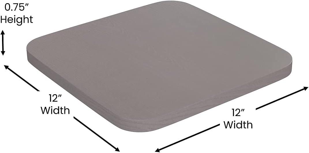image:imageFlash Furniture Kai Commercial Grade IndoorOutdoor Bar Height Stool Silver Metal Frame Gray Poly Resin Seat 30 High BacklessWhiteGray