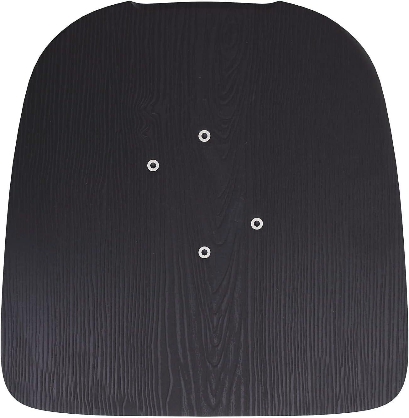 image:imageFlash Furniture Perry Set of 4 Poly Resin Wood Seat Teak Polystyrene Rounded Edges for Comfort For Colorful Metal Chairs and Stools IndoorOutdoorBlack