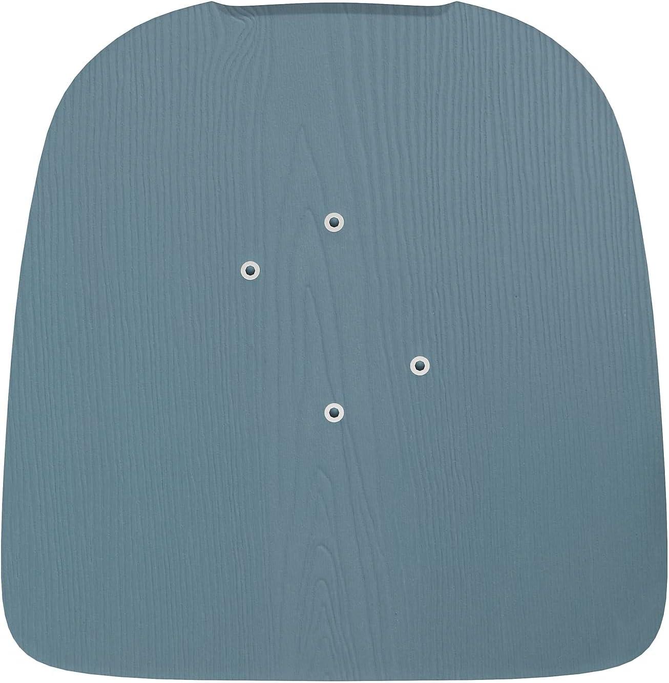 image:imageFlash Furniture Perry Set of 4 Poly Resin Wood Seat Teak Polystyrene Rounded Edges for Comfort For Colorful Metal Chairs and Stools IndoorOutdoorTealblue