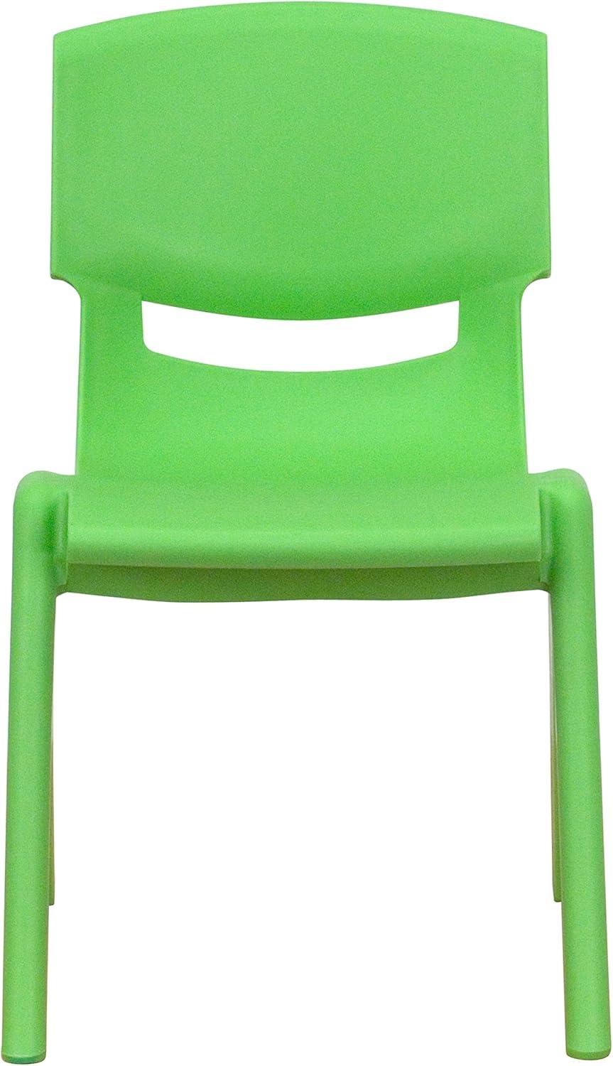 image:imageFlash Furniture Whitney 8 Pack Green Plastic Stackable School Chair with 12 Seat HeightGreen