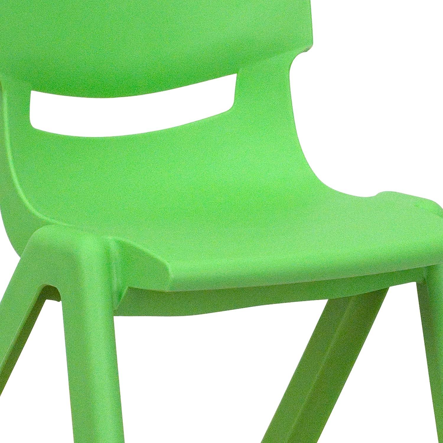 image:imageFlash Furniture Whitney 8 Pack Green Plastic Stackable School Chair with 12 Seat HeightGreen