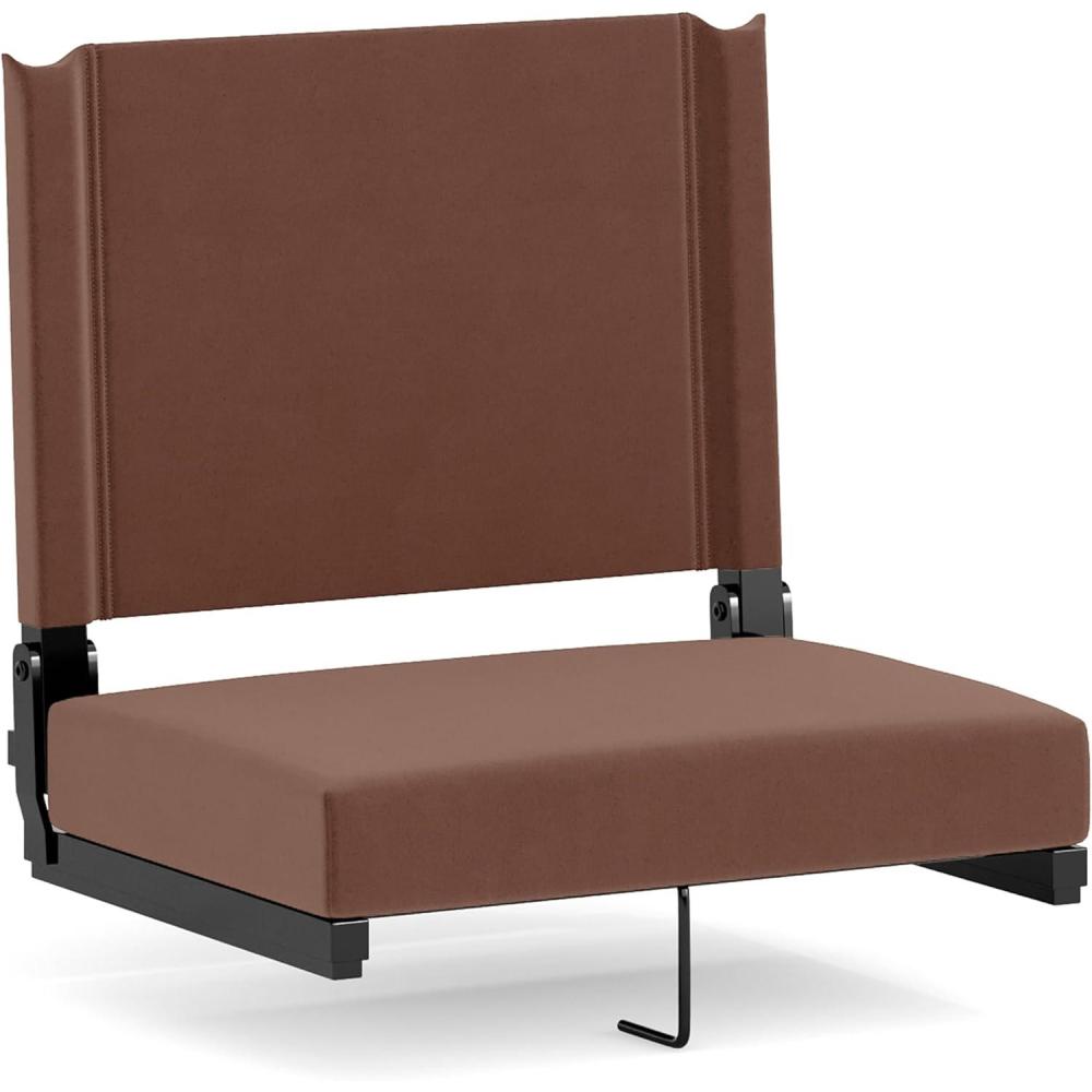 image:imageFlash Furniture Grandstand Portable Stadium Seats for Bleachers or Benches Folding Padded Stadium Chairs with Handle Pack of 2 500 lb Weight Capacity BlueBrown