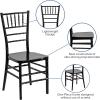 Flash Furniture 2 Pack HERCULES PREMIUM Series Black Resin Stacking Chiavari Chair(2)