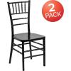Flash Furniture 2 Pack HERCULES PREMIUM Series Black Resin Stacking Chiavari Chair(2)