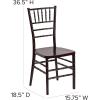 Flash Furniture 2 Pack HERCULES PREMIUM Series Mahogany Resin Stacking Chiavari Chair(1)