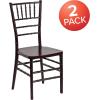 Flash Furniture 2 Pack HERCULES PREMIUM Series Mahogany Resin Stacking Chiavari Chair(2)