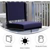 Flash Furniture Grandstand Portable Stadium Seats for Bleachers or Benches, Folding Padded Stadium Chairs with Handle, Pack of 2, 500 lb. Weight Capacity, Blue(Navy)