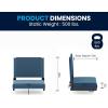 Flash Furniture Grandstand Portable Stadium Seats for Bleachers or Benches, Folding Padded Stadium Chairs with Handle, Pack of 2, 500 lb. Weight Capacity, Blue(Teal)