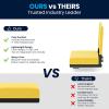 Flash Furniture Grandstand Portable Stadium Seats for Bleachers or Benches, Folding Padded Stadium Chairs with Handle, Pack of 2, 500 lb. Weight Capacity, Blue(Yellow)