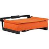 Flash Furniture Grandstand Portable Stadium Seats for Bleachers or Benches, Folding Padded Stadium Chairs with Handle, Pack of 2, 500 lb. Weight Capacity, Blue(Orange)