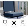 Flash Furniture Grandstand Portable Stadium Seats for Bleachers or Benches, Folding Padded Stadium Chairs with Handle, Pack of 2, 500 lb. Weight Capacity, Blue(Navy Blue)
