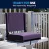 Flash Furniture Grandstand Portable Stadium Seats for Bleachers or Benches, Folding Padded Stadium Chairs with Handle, Pack of 2, 500 lb. Weight Capacity, Blue(Dark Purple)
