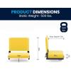 Flash Furniture Grandstand Portable Stadium Seats for Bleachers or Benches, Folding Padded Stadium Chairs with Handle, Pack of 2, 500 lb. Weight Capacity, Blue(Yellow)