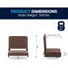 Flash Furniture Grandstand Portable Stadium Seats for Bleachers or Benches, Folding Padded Stadium Chairs with Handle, Pack of 2, 500 lb. Weight Capacity, Blue(Brown)