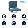 Flash Furniture Grandstand Portable Stadium Seats for Bleachers or Benches, Folding Padded Stadium Chairs with Handle, Pack of 2, 500 lb. Weight Capacity, Blue(Teal)