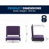 Flash Furniture Grandstand Portable Stadium Seats for Bleachers or Benches, Folding Padded Stadium Chairs with Handle, Pack of 2, 500 lb. Weight Capacity, Blue(Dark Purple)