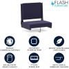 Flash Furniture Grandstand Portable Stadium Seats for Bleachers or Benches, Folding Padded Stadium Chairs with Handle, Pack of 2, 500 lb. Weight Capacity, Blue(Navy)