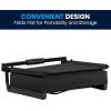 Flash Furniture Grandstand Portable Stadium Seats for Bleachers or Benches, Folding Padded Stadium Chairs with Handle, Pack of 2, 500 lb. Weight Capacity, Blue(Black)