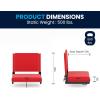Flash Furniture Grandstand Portable Stadium Seats for Bleachers or Benches, Folding Padded Stadium Chairs with Handle, Pack of 2, 500 lb. Weight Capacity, Blue(Red)