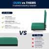 Flash Furniture Grandstand Portable Stadium Seats for Bleachers or Benches, Folding Padded Stadium Chairs with Handle, Pack of 2, 500 lb. Weight Capacity, Blue(Hunter Green)