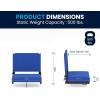 Flash Furniture Grandstand Portable Stadium Seats for Bleachers or Benches, Folding Padded Stadium Chairs with Handle, Pack of 2, 500 lb. Weight Capacity, Blue(Blue)