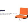Flash Furniture Grandstand Portable Stadium Seats for Bleachers or Benches, Folding Padded Stadium Chairs with Handle, Pack of 2, 500 lb. Weight Capacity, Blue(Orange)