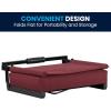 Flash Furniture Grandstand Portable Stadium Seats for Bleachers or Benches, Folding Padded Stadium Chairs with Handle, Pack of 2, 500 lb. Weight Capacity, Blue(Maroon)