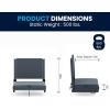 Flash Furniture Grandstand Portable Stadium Seats for Bleachers or Benches, Folding Padded Stadium Chairs with Handle, Pack of 2, 500 lb. Weight Capacity, Blue(Dark Blue)