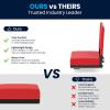 Flash Furniture Grandstand Portable Stadium Seats for Bleachers or Benches, Folding Padded Stadium Chairs with Handle, Pack of 2, 500 lb. Weight Capacity, Blue(Red)