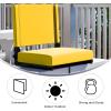 Flash Furniture Grandstand Portable Stadium Seats for Bleachers or Benches, Folding Padded Stadium Chairs with Handle, Pack of 2, 500 lb. Weight Capacity, Blue(Yellow)