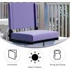 Flash Furniture Grandstand Portable Stadium Seats for Bleachers or Benches, Folding Padded Stadium Chairs with Handle, Pack of 2, 500 lb. Weight Capacity, Blue(Purple)