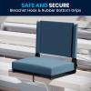 Flash Furniture Grandstand Portable Stadium Seats for Bleachers or Benches, Folding Padded Stadium Chairs with Handle, Pack of 2, 500 lb. Weight Capacity, Blue(Teal)