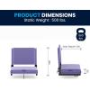 Flash Furniture Grandstand Portable Stadium Seats for Bleachers or Benches, Folding Padded Stadium Chairs with Handle, Pack of 2, 500 lb. Weight Capacity, Blue(Purple)