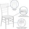 Flash Furniture HERCULES PREMIUM Series Matte White Resin Stacking Chiavari Chair