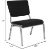 Flash Furniture HERCULES Series 1000 lb. Rated Black Antimicrobial Fabric Bariatric Medical Reception Chair with 3/4 Panel Back(Black Fabric)
