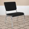 Flash Furniture HERCULES Series 1000 lb. Rated Black Antimicrobial Fabric Bariatric Medical Reception Chair with 3/4 Panel Back(Black Fabric)