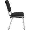 Flash Furniture HERCULES Series 1000 lb. Rated Black Antimicrobial Fabric Bariatric Medical Reception Chair with 3/4 Panel Back(Black Fabric)