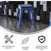 Flash Furniture Kai Commercial Grade Indoor-Outdoor Bar Height Stool – Silver Metal Frame – Gray Poly Resin Seat – 30″ High – Backless(Blue/Teal-blue)
