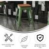 Flash Furniture Kai Commercial Grade Indoor-Outdoor Bar Height Stool – Silver Metal Frame – Gray Poly Resin Seat – 30″ High – Backless(Green/Teak)