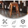 Flash Furniture Kai Commercial Grade Indoor-Outdoor Bar Height Stool – Silver Metal Frame – Gray Poly Resin Seat – 30″ High – Backless(Orange/Teak)